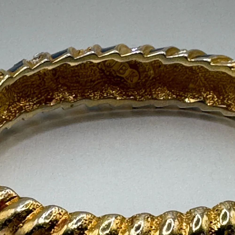 Camrose & Kross JBK Gold and Blue Bangle Bracelet - Picture 7 of 12